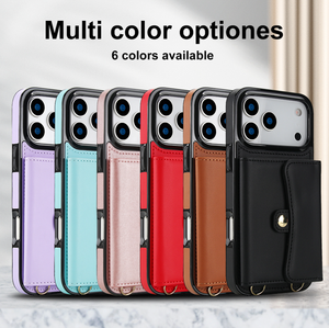 Funda de Piel Sintética con Diseño Ejecutivo y Múltiples Ranuras para Tarjetas para iPhone 17 Air 16 Pro Max 15 14 13 12 11 Pro, Accesorio para Teléfono - Product Image 4