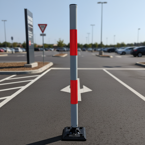 Bolardos de Tráfico Reflectantes Flexibles de 1 m para Seguridad Vial 2026, Base Flexible, Rojo y Blanco, 1000 mm - Product Image 1