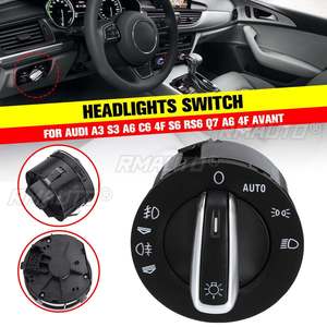 # Interrupteur de phare chromé 4F1941531E pour Audi A3 S3 A6 C6 4F S6 RS6 Q7 A6 4F Avant, interrupteur de commande des feux antibrouillard 4FD941531A, 100% neuf - Product Image 1