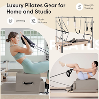 Lit de yoga et de Pilates OEM Cadillac Reformer en bois d'érable - 3-en-1, hauteur réglable, équipement de fitness durable et portable