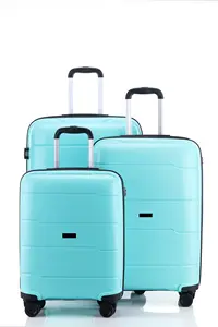 पुरुषों और महिलाओं के लिए नया चलन पीपीसूटकेस थोक 24-इंच ट्रॉली सामान बड़े भंडारण के साथ सुपर लाइट सूटकेस