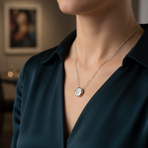 Triángulo moderno diseño claro circón piedra forma redonda encanto colgante turco hecho a mano 925 joyería de plata esterlina - Product Image 3