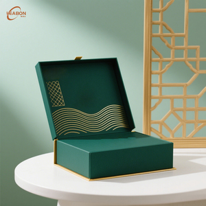Caja de Regalo Magnética Rígida de Papel con Doble Puerta, Personalizada y de Lujo, con Estampado en Lámina Dorada para el Festival del Bote del Dragón, Empaque para Alimentos - Product Image 2