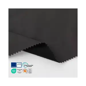 Enclavamiento 30D de tela impermeable funcional con película negra de TPU unida 75D/144F polar