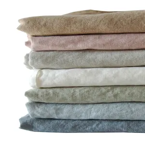 French Bulk Wide Width Organic Stonewashed French 100% Pure Flax Linen Fabric For Bed Linen