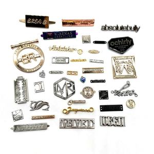 Custom Engraved Metal logo Blank Metal <b>Name</b> hang <b>Tag</b> Brand Plate Pin Sticker Label Metal Purse <b>Tags</b> for Bags and Handbag - Product Image 6