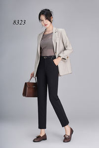 2025 personalizzazioni da donna pantaloni a vita alta pantaloni dritti Casual da donna ufficio estate slim fit da ufficio abiti da ufficio pantaloni formali - Product Image 2