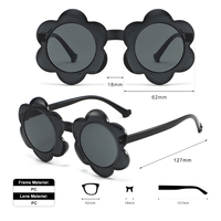 Nouvelles lunettes de soleil en plastique Lunettes de soleil promotionnelles d'extérieur Lunettes de soleil mignonnes en forme de fleurs Lunettes de soleil pour enfants Lentes De Sol Lunettes de soleil