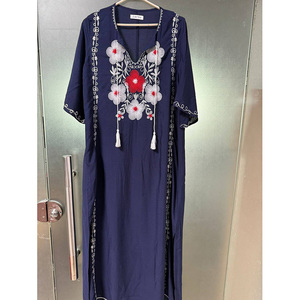 Abito da Spiaggia in Rayon con Ricami Floreali Boho <span class=keywords><strong>Chic</strong></span>, Disponibile nei Magazzini Locali USA - Product Image 3