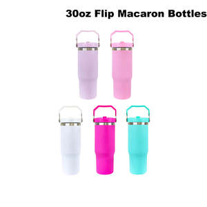 Gobelet isotherme en acier inoxydable de 30 oz, portable, anti-fuite, avec couvercle sport à paille rabattable et poignée supérieure, pour sublimation, capacité de 30 oz, entrepôt USA - Product Image 6