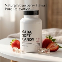 Gummies d'acide gamma-aminobutyrique (GABA) OEM 4 mg pour le soutien du sommeil et la réduction du stress, saveur fraise