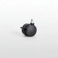 Roulettes pivotantes noires de 3 pouces (75 mm) avec freins, best-sellers pour salon et cuisine
