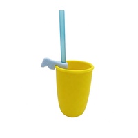Protège-pailles en silicone en forme de poney pour enfants, réutilisable, pour tasses et bouteilles, accessoire amusant pour boire au quotidien, à l'école, aux fêtes et en voyage