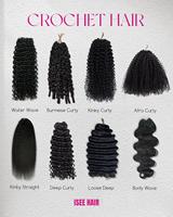 Fournisseur Alibaba de premier plan : Extensions de cheveux humains au crochet, grade 15A, ondulées, pré-séparées pour tresses bohèmes et nœuds miracle