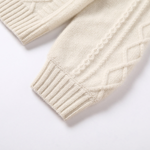 Custom Oversized Hoodie Woman Pullover Winter White Real Cashmere Sweater Plus Size Women - Product Image 4