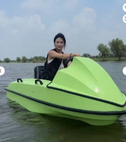 ArtPower EB01G Vert 15KW Bateau à moteur électrique de type karting, mini-bateau écologique et portable pour les aventures aquatiques