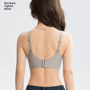 Custom logo Eraser Wire Free Push up Lightweight Jelly Strip Mesh Cut Out Deep V Neck Soft Traceless for Women <strong>Bra</strong> - Product Image 3