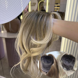 Topper de <span class=keywords><strong>Cabello</strong></span> Humano Europeo con Clip, Color Personalizado, Especial para Pérdida de <span class=keywords><strong>Cabello</strong></span> en Áreas Pequeñas, para Mujeres, Original Sin Procesar - Product Image 2