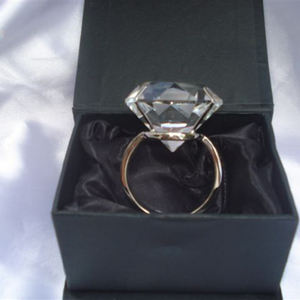 Portatovaglioli Rotondo in Cristallo a Forma di Diamante MH-CJ064 - Product Image 4