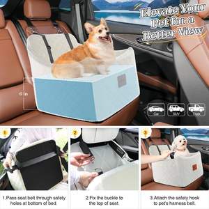 Ultra Weiches Hundebett Waschbarer Bezug Unterstützendes Design für Komfort Hunde-Autositz Großhandel Erhöhter Neuer Design Hundeträger Autositz - Product Image 4
