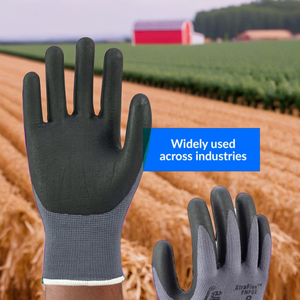Gants de sécurité enduits de paume en nitrile à forte adhérence résistants aux chocs pour les champs pétrolifères et l'utilisation industrielle - Product Image 1