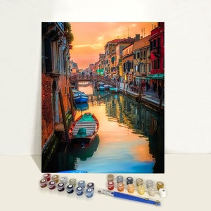 Kit <span class=keywords><strong>Vintage</strong></span> all'ingrosso grande <span class=keywords><strong>pittura</strong></span> notturna di venezia fai-da-te con numeri per adulti