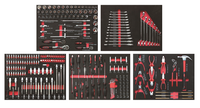 Ensemble complet d'outils de chariot à outils de l'Allemagne 258pcs 7 tiroirs Kit d'outils à main pour boîte en métal