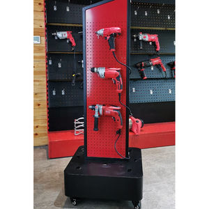 Présentoir d'accessoires pour quincaillerie de magasin de détail, organisateur de rangement pour outils électriques en métal, étagère de rangement pour outils en fer avec revêtement en poudre - Product Image 1