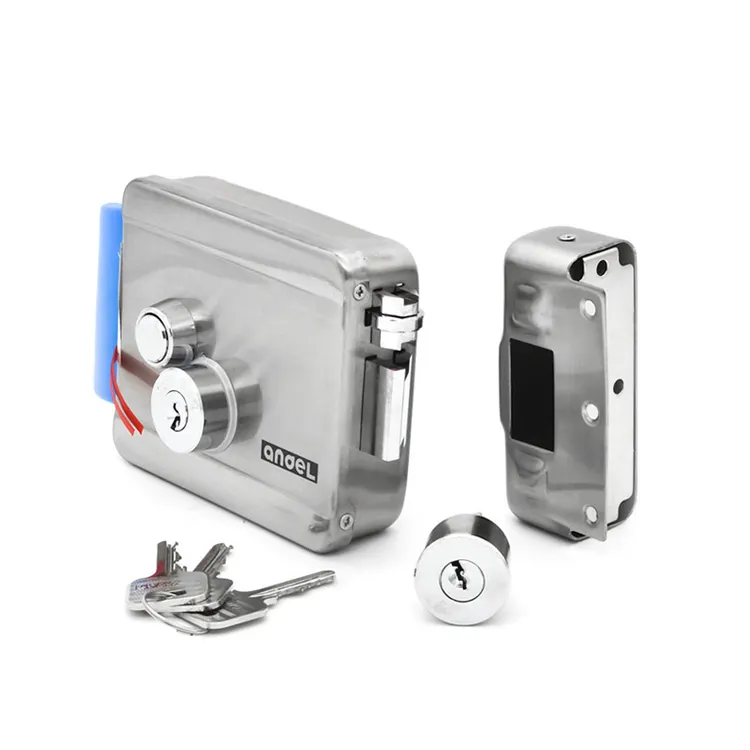 Meccanico interno ed esterno in acciaio inossidabile 12v sicurezza Smart Magnetic Electronic Electric Door Rim Lock prezzo del produttore