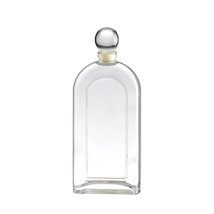 Bouteille à liqueur rectangulaire en <span class=keywords><strong>verre</strong></span> à dessus arqué de 750 ml, carafe à whisky en <span class=keywords><strong>cristal</strong></span> transparent avec bouchon en <span class=keywords><strong>verre</strong></span> pour brandy, vodka, spiritueux - Product Image 2