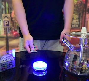 Luz LED RGB con control remoto de cachimba redonda de 2,8 "con pilas multicolor - Product Image 6