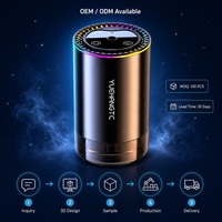 Diffuseur d'arômes USB pour voiture, humidificateur à ultrasons, commande tactile, arrêt automatique, lumière RGB, 100 ml