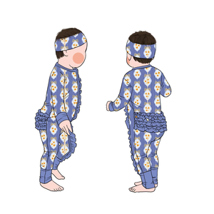 Romper bayi lengan panjang berbahan lembut berkualitas tinggi, lucu, dengan ruffle dan resleting di bagian bokong, mudah dipakai dan dilepas, cocok untuk penggunaan sehari-hari. - Product Image 3