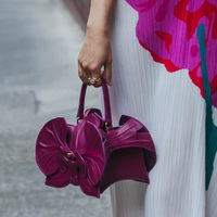 Sac à main fourre-tout pour femmes, tendance, en PU souple de haute qualité, durable, rouge rose plissé, personnalisé en 3D, 2025