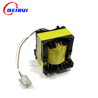 Transformateur vertical haute fréquence BEIRUI PQ40 BR4040PQ-6017D avec faisceau de câbles, connecteur, isolation PET jaune et noyau en ferrite