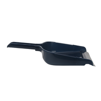 Mini pelle à poussière portative avec dents de peigne - Plastique bleu + bord métallique, idéale pour les comptoirs de cuisine, les bureaux, étanche et facile à nettoyer