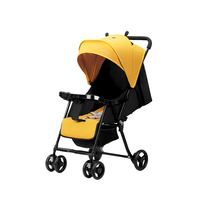 QQ3-Bee de luxe léger 2-en-1 jaune bébé poussette été utilisation facile pliant bébé chariot