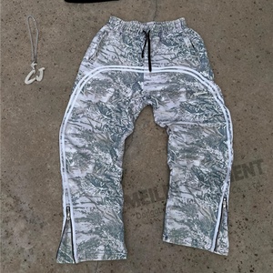 Pantalones Deportivos Acampanados Vintage con Lavado Ácido para Hombre, Estilo Urbano Casual con Rayas, Fabricantes Personalizados - Product Image 4