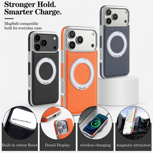 เคสโทรศัพท์หนังคาร์บอนไฟเบอร์ TechWoven พร้อมขาตั้งแม่เหล็กสำหรับ iPhone 18 17 16 Pro Max ฝาหลังลายเส้นแบบมีเท็กซ์เจอร์ - Product Image 4