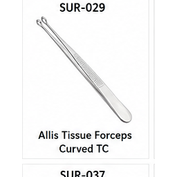 Ensemble de pinces courbées en acier inoxydable conformes à la norme ISO13485, instrument chirurgical manuel essentiel de classe I pour l'USI, garantie de 2 ans - Product Image 2