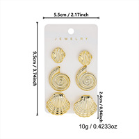 Nouvelles Boucles d'Oreilles Élégantes pour Femme, Style Européen et Américain, Motif Marin Électroplaqué, Étoile de Mer et Coquillage CCB