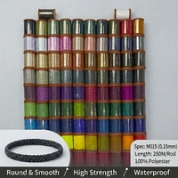 Fil de polyester ciré Nanmei Plus M15, 250 m/rouleau