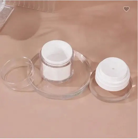 蓋付きヘアクリーム/プラスチック化粧品ジャー用のカスタムプラスチックPPPET化粧品容器