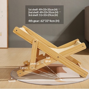 बिल्ली बिस्तर समायोज्य बिल्ली चढ़ाई फ्रेम विशेष चार सीज़न सार्वभौमिक खरोंच-प्रतिरोधी समुद्र तट कुर्सी ठोस लकड़ी बिल्ली खरोंच बोर्ड - Product Image 4