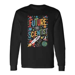 Camiseta de manga larga Future Scientist Stem Science, regalo para niños y jóvenes - Product Image 1
