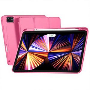 Étui de protection pour tablette <span class=keywords><strong>iPad</strong></span> <span class=keywords><strong>Pro</strong></span> 12,9 pouces et 13 pouces 2025 avec emplacement pour stylet, design adhésif arrière, modèle personnalisé avec logo animal de dessin animé - Product Image 1