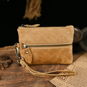 Porte-clés en cuir pleine fleur <span class=keywords><strong>de</strong></span> qualité supérieure, sac <span class=keywords><strong>de</strong></span> rangement multifonctionnel en cuir <span class=keywords><strong>de</strong></span> <span class=keywords><strong>vachette</strong></span> durable, portefeuille portable à fermeture éclair pour clés - Product Image 6