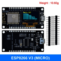 ESP8266 papan pengembangan dengan Port seri CH340G modul WiFi Nodemcu 0.96 inci dan tampilan OLED 128x64