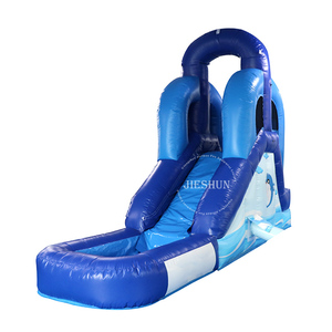 Nhà Máy Bán Buôn Thương Mại Nhỏ Trong Nhà Trẻ Em Inflatable Moonwalk Dolphin Inflatable Trượt Nước Với Hồ Bơi - Product Image 2