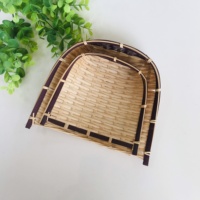 Panier à tissage en bambou, tamis en bambou ouvert, tissé à la main, panier en bambou, plateau de rangement pour fruits et légumes, fournitures de cuisine